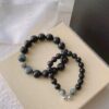 Black Obsidian Charm Bracelets – Spiritual Couple’s Jewelry