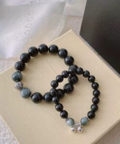 Black Obsidian Charm Bracelets – Spiritual Couple’s Jewelry