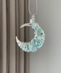 Hand-Wrapped Crystal Pendant Necklace