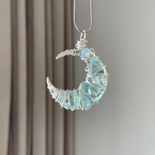 Hand-Wrapped Crystal Pendant Necklace